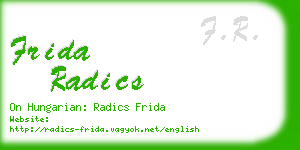 frida radics business card